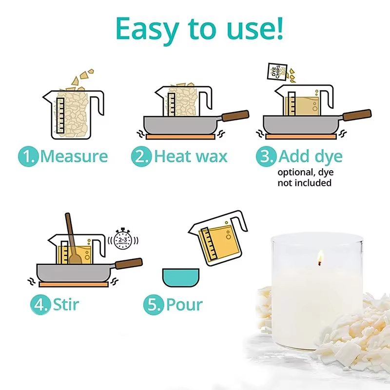 1kg/500/250/100g Pure Soy Wax  - đánh giá và giá Candle Making Supplies Online