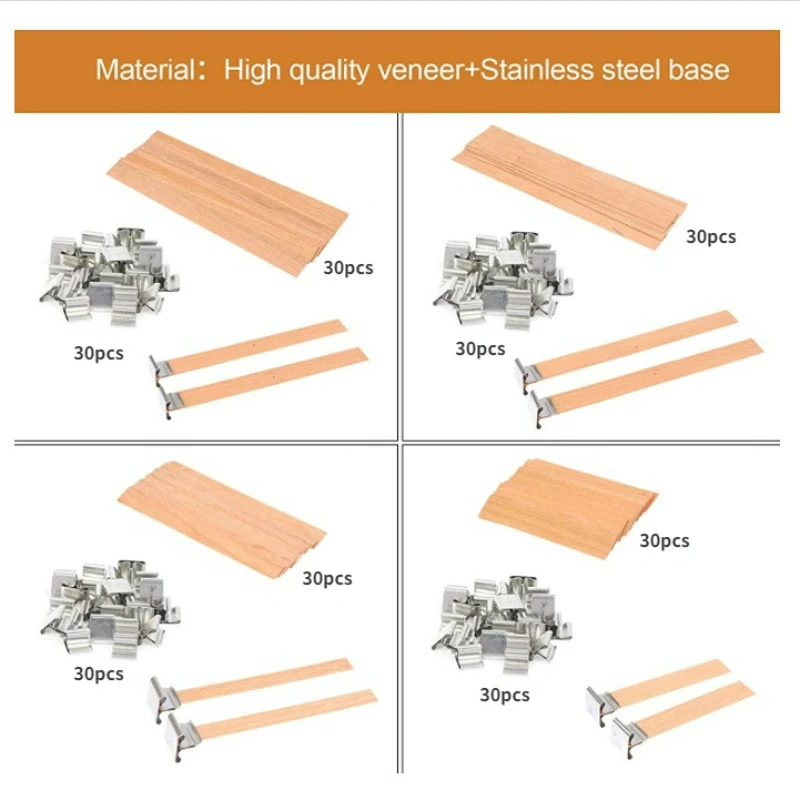 30pcs High Quality Wooden Cand - đánh giá và giá Candle Supplies Beeswax