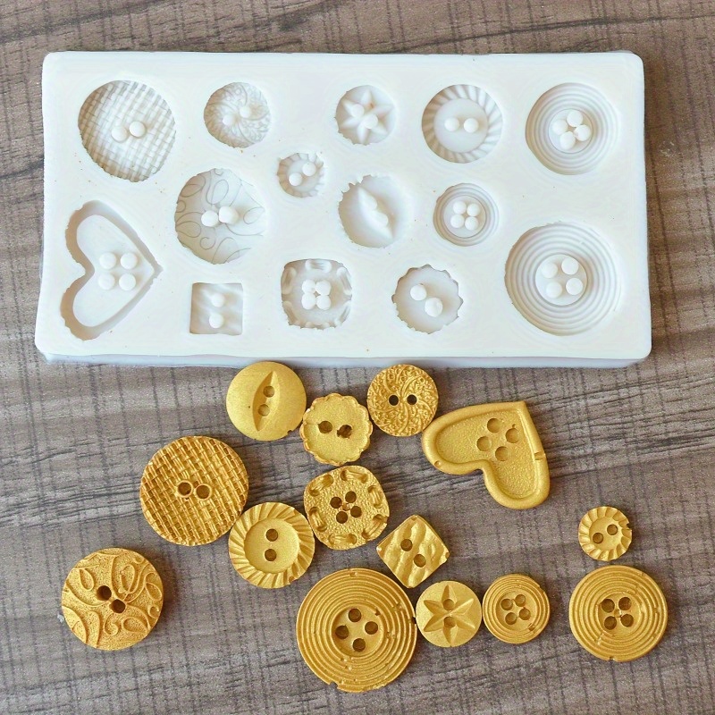 Buttons Shape Silicone Mold Si - đánh giá và giá Candle Making Supplies Online