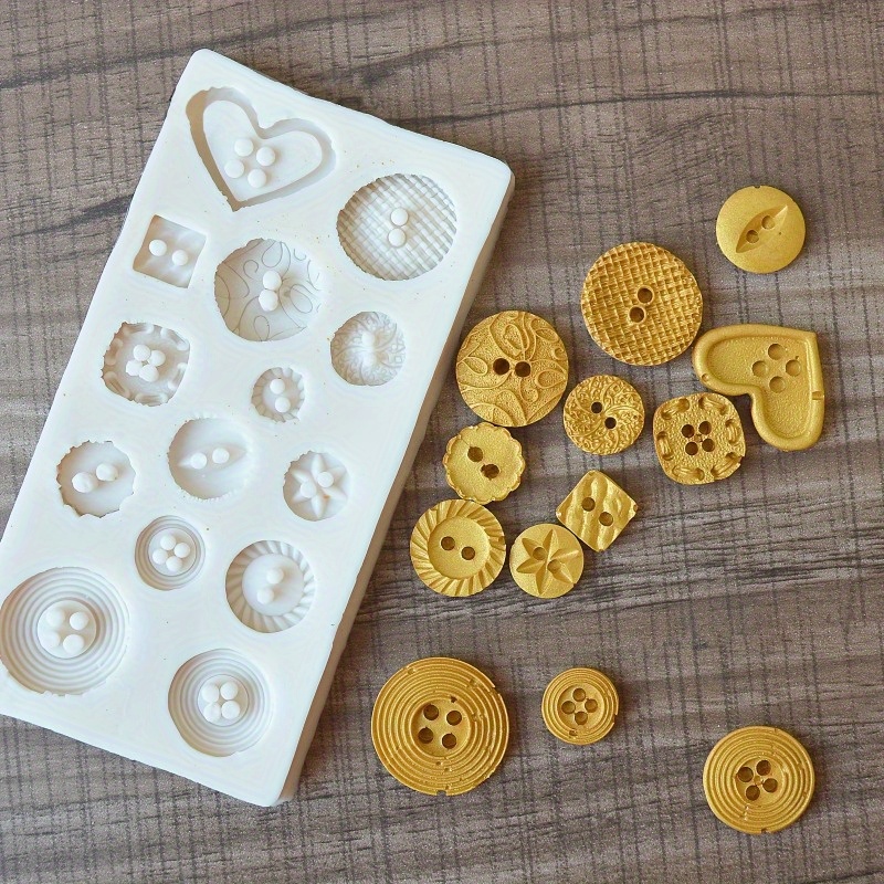 Buttons Shape Silicone Mold Si - đánh giá và giá Candle Making Supplies Online