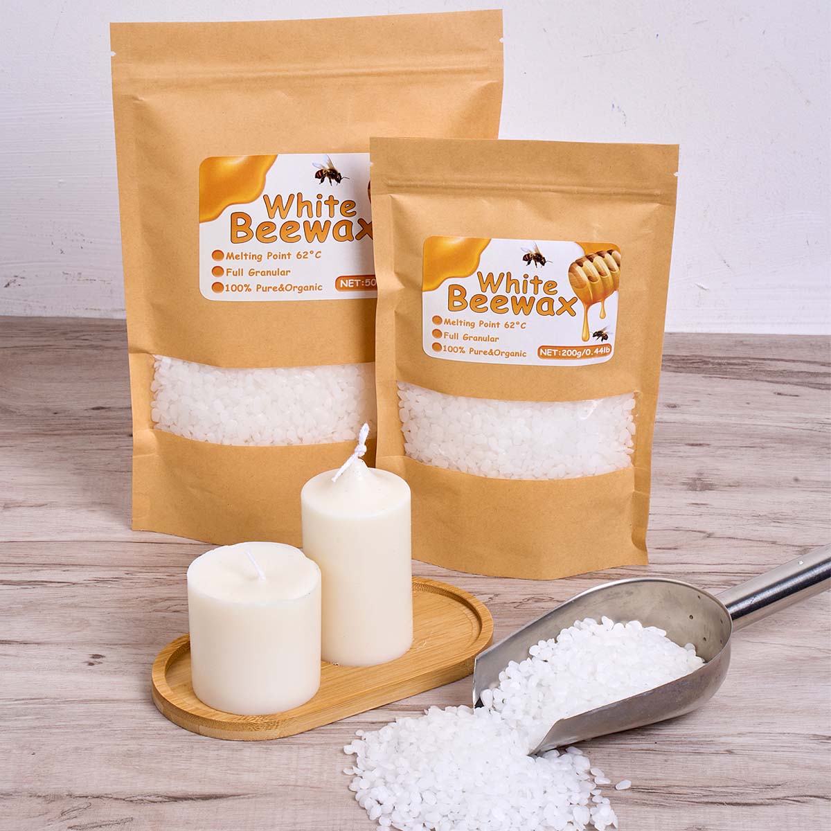 1000g White Beeswax DIY Candle - đánh giá và giá Candle Supplies Beeswax