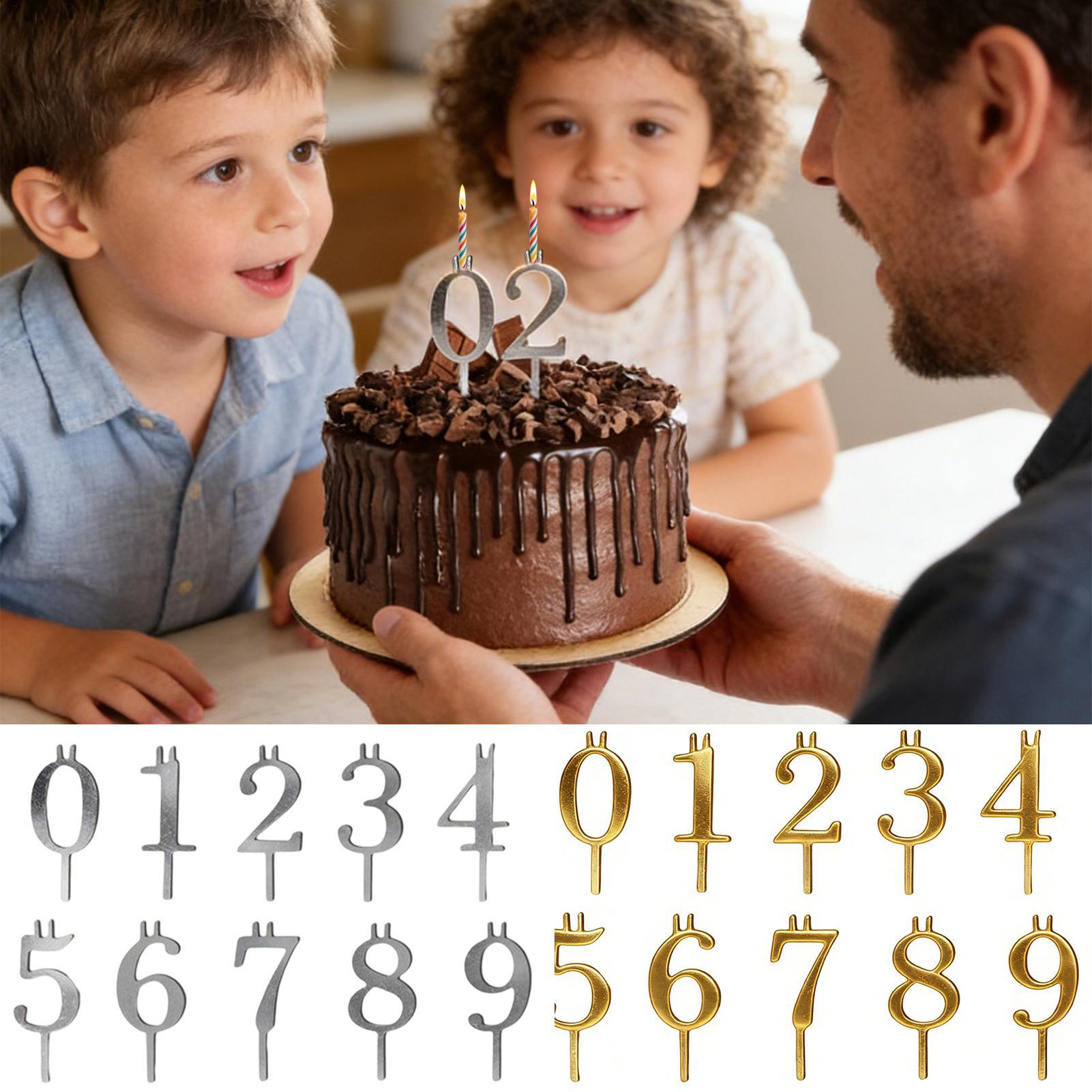 10pcs 0-9 Number Cake Toppers  - đánh giá và giá Candle Making Supplies Online