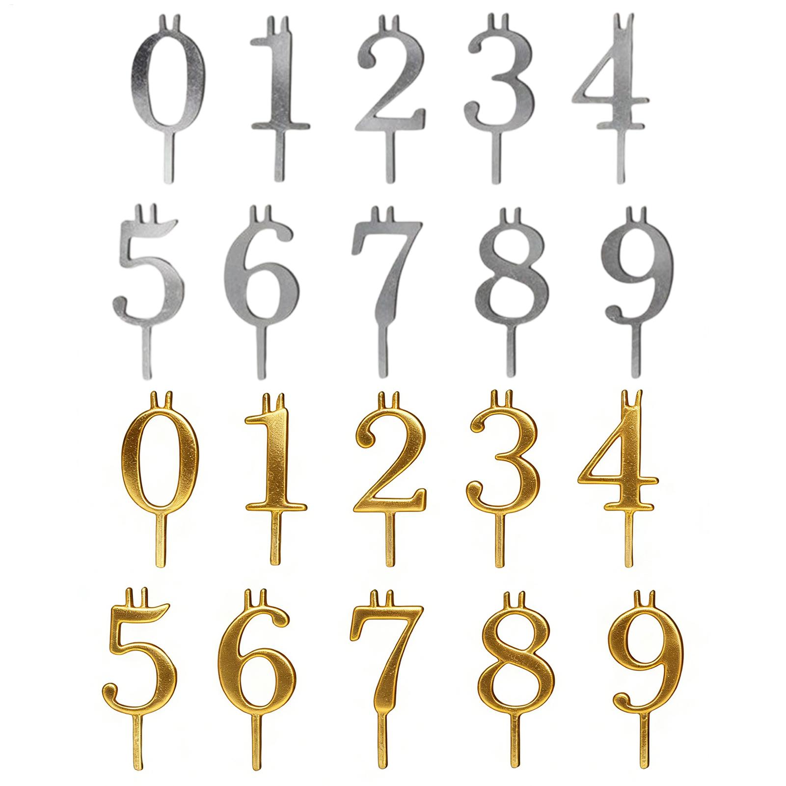 10pcs 0-9 Number Cake Toppers  - đánh giá và giá Candle Making Supplies Online